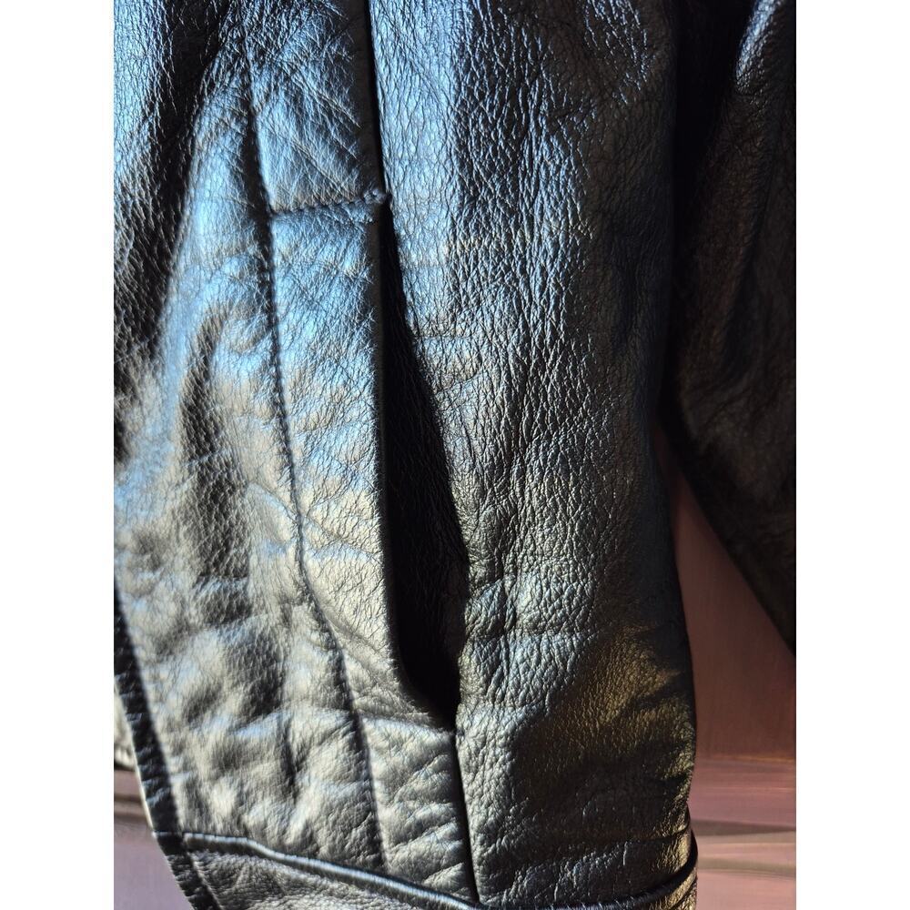 Vintage Wilsons leather M.Julian  black kids bomber jacket size small perfect! - Picture 7 of 9